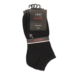 Unisex - Sneakersocken - Schwarz - 4er-Pack