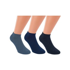 Sneaker Str�mper - JEANSFARVER - 3-PAK