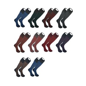 Kniestrmpfe San Giacomo 100 % Baumwolle - BUSINESS - Nadelstreifen