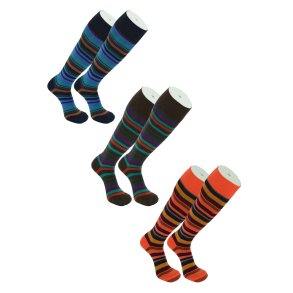 Kniestrmpfe San Giacomo - Baumwolle - STREIFEN - Glattstrick