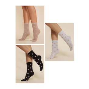 Socken Gabriella - GLITZERPUNKTE - Baumwollsocken 