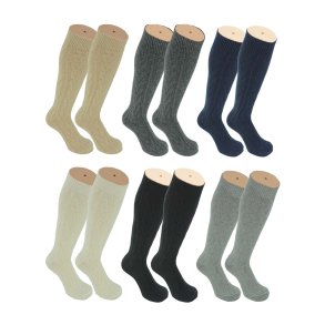 Kniestrmpfe San Giacomo - Wolle und Kaschmir - FLECHTMUSTER