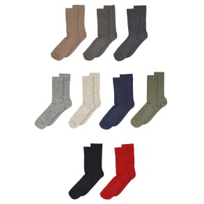 MP Socken - Wollsocken Damen - Merinowolle - gerippt - 11 Farben