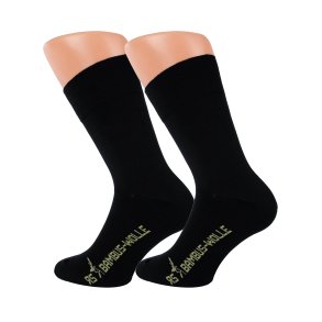 Unisex Socken aus Wolle und Bambus - R.S. Harmony - 2er-Pack - Schwarz