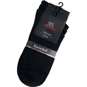 Herrenstrmpfe - Kurzschaft - Schwarz - 3er-Pack