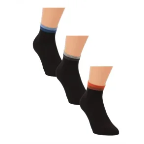 Socken - FARBIGER RAND - 3er-Pack