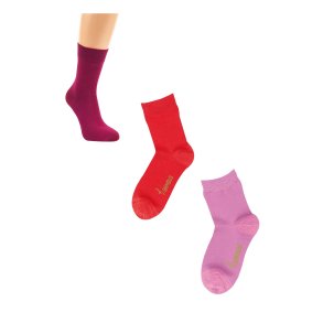 Socken - BAMBUS ROT - 3er-Pack