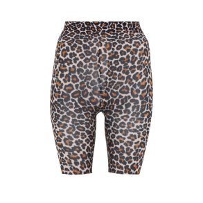 Damen - Radlerhose - Leopard Shorts