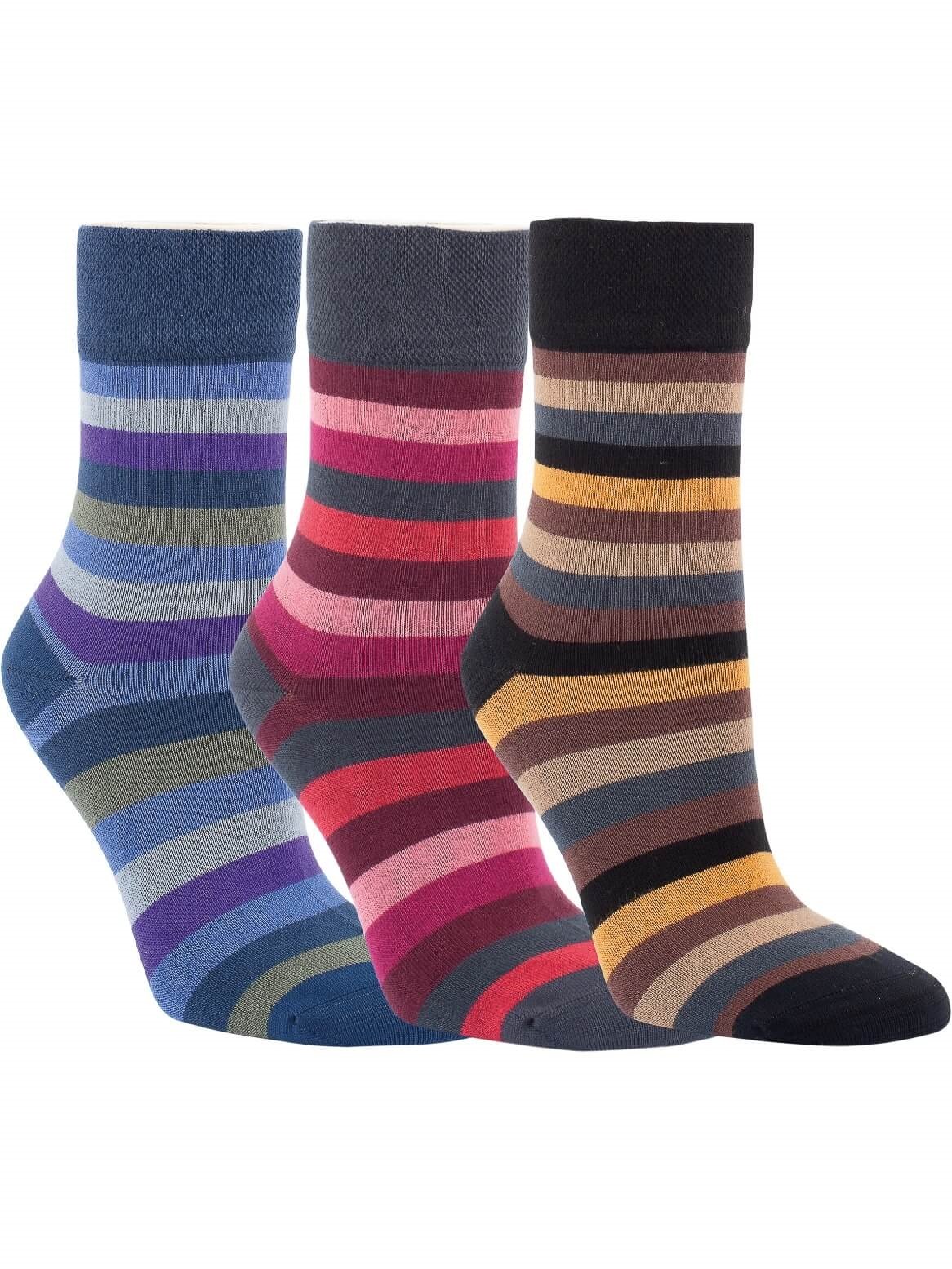 Socken Damen - Bambus Trendfarben - 3er-Pack