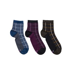 Socken Bugie - Baumwolle - KARIERTES LUREX MUSTER