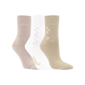  Socken Damen- Lady Bambus - Flower - 3er-Pack