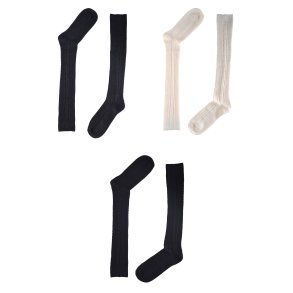 Damenkniestrmpfe - Wolle - Zopfstrick