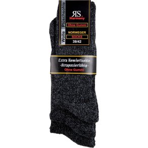 Herrenstrmpfe - Wolle Norwegen - 3er-Pack