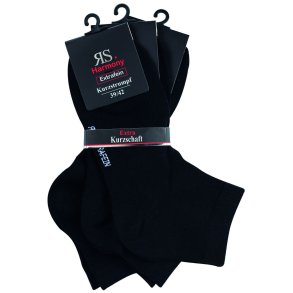 Socken - KURZSCHAFT SCHWARZ - 3er-Pack