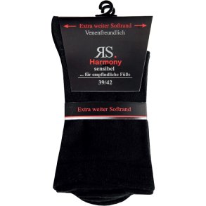 Strmpfe Herren - Sensibel - Schwarz - 2er-Pack