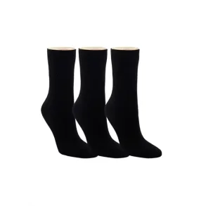 Herrensocken - 100 % Baumwolle - Schwarz - 3er-Pack