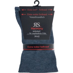 Herrenstrmpfe - Sensibel - Jeansfarben - 2er-Pack