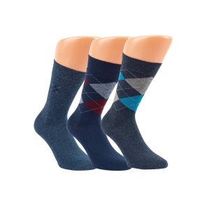 Socken - LUXUS KARO - 3er-Pack