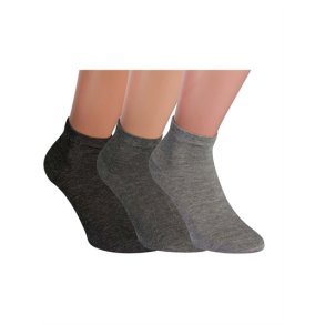 Socken - GRAU KURZSCHAFT - 3er-Pack