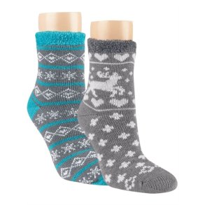 Thermosocken Damen - Kuschelsocken - Weihnachtszeit - 2er-Pack