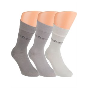 Herrenstrmpfe - Silberfarben - 3er-Pack