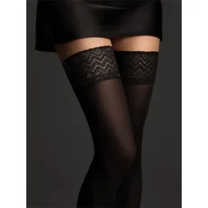 Halterlose Strmpfe - Fiore - Ester  - Mikrofaser - 60 den - Schwarz