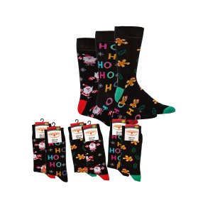 Familienweihnachtssocken - HOHO-SantaClaus-Lebkuchen - 2er-Pack