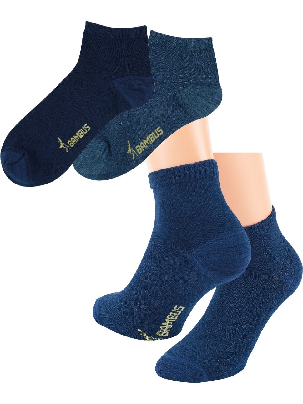 Bambussocken Unisex - Kurzsocken- 3er-Pack