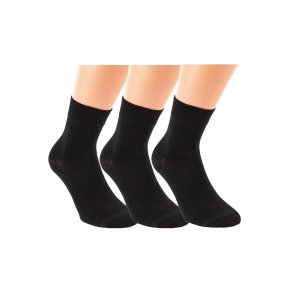 Socken - KURZ SCHWARZ - 3er-Pack