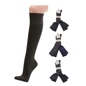 Unisex - Kniestrmpfe -  Schafwolle - 2er-Pack