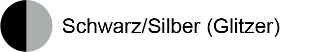 Schwarz/Silber (Glitzer)