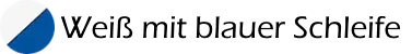Wei mit blauer Schleife