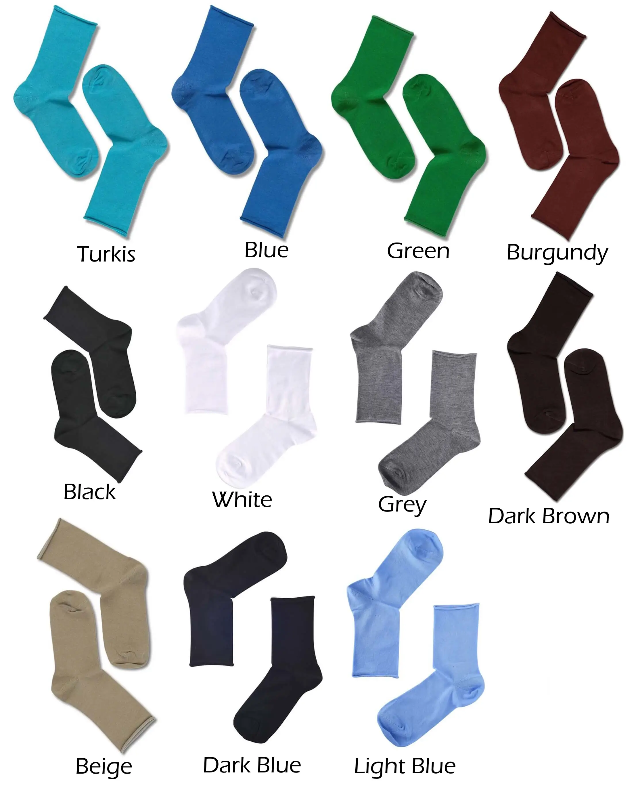 Beige Blue Burgundy (Vinrød) Dark Brown (Mørkebrun) Green (Grøn) Grå Hvid Light Pink Lys Blå Mørkeblå Olive Sort Turkis Beige Blue Burgundy (Vinrød) Dark Brown (Mørkebrun) Green (Grøn) Grå Hvid Light Pink Lys Blå Mørkeblå Olive Sort Turkis