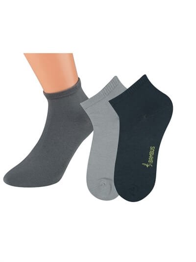 Bambussocken - Knchelsocken - Unisex- 3er-Pack